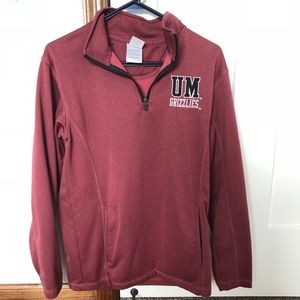 University Of Montana quarter zip sweatshirt